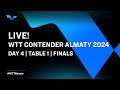 LIVE! | T1 | Day 4 | WTT Contender Almaty 2024 | FINALS