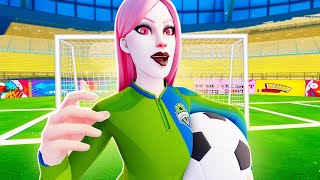 JE DEVIENS UNE FOOTBALLEUSE SUR FORTNITE ! enfin j'essaie jpp (Live fortnite RP)