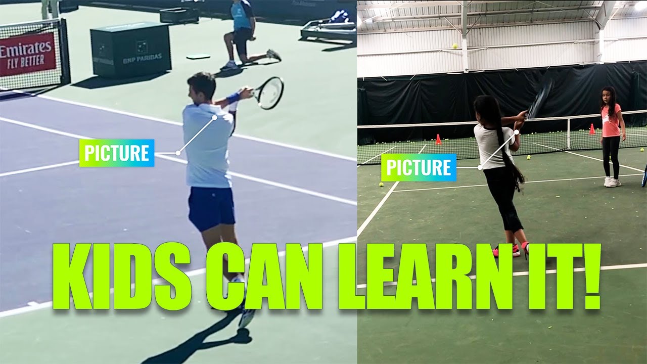 Teach Kids How To Hit A Backhand Like Novak Djokovic - YouTube