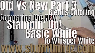Comparing the New Basic White To Whisper White - Part 3 - Blends Coloring + Card Walkthrough