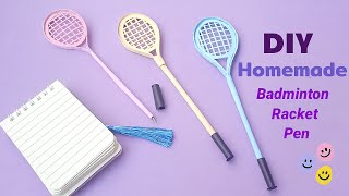 DIY Cute Badminton Pen/how to make homemade badminton racket pen/pen decoration ideas/school supply