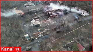 Assault operation of Ukrainian Police attacking Russian hideout with Bradley and tank in Donetsk