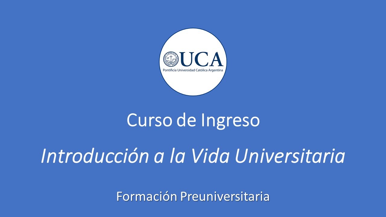 Presentación De Introducción A La Vida Universitaria [Curso De Ingreso ...