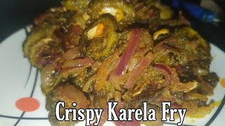 Crispy karela fry || कुरकुरे करेला || Bitter gourd fry || Stir fry karela recipe || Ruchi ki duniya