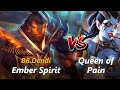 How to Ember Spirit mid vs Queen of Pain (feat. Dendi) | First 7 minutes