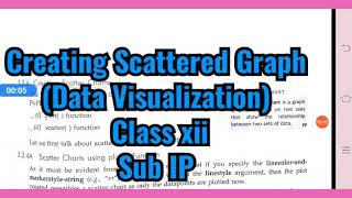 Creating Scatter Graph (Data Visualization) Class xii Sub IP