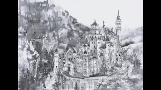 château de Neuschwanstein, sketch