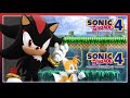 Sonic 4 All Episodes: Shadow 100% Playthrough (All Chaos Emeralds & Red Rings)