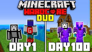 We Survived 100 Days In Hardcore Minecraft | Duo Minecraft Hardcore 100 Days
