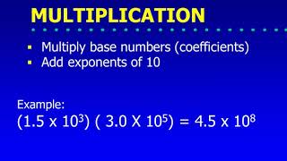 Sci. Notation: Intro/Operations