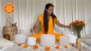 SACRAL CHAKRA Sound Bath With Crystal Singing Bowls | Chakra Harmony