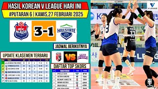 Hasil Liga Voli Korea 2025 Hari ini~HI PASS VS HYUNDAI~Klasemen \u0026 Top Skor Voli Korea Putri Terbaru