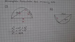 National 4 Maths - Pythagoras in Semi-Circles