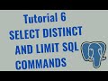 Tutorial 6 – SQL SELECT DISTINCT and LIMIT commands in Postgres