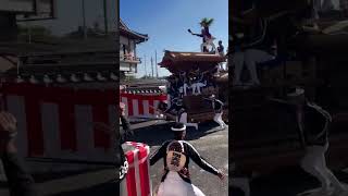 令和6年10月13日　岸和田市八木だんじり祭　行基参り　西大路町　久米田寺　やりまわし