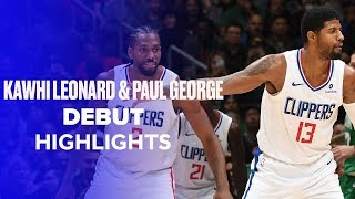 Kawhi Leonard (17 PTS) and Paul George (25 PTS) Clippers Debut Highlights vs. Celtics