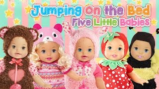 Little Mommy BABY Five Little Monkeys JUMPING ON THE BED ♥Toy Nursery Rhyme♥ Kids Songs Baby Songs
