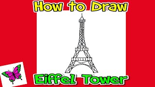 How to draw the Eiffel tower real easy/Eiffel tower drawing for beginners/Sketch of Eiffel tower