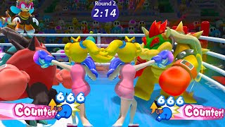 [Mario & Sonic at the Rio 2016 Olympic Games ] Peach vs All Character  Boxing (Very Hard )