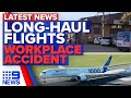 Qantas' new non-stop international flights, Man dies after crushed by forklift | 9 News Australia