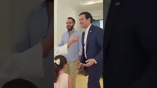 Bukele recibió a Marco Rubio en El Salvador