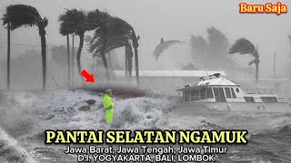 Detik-detik Gelombang Tinggi Pantai Selatan Sapu Jawa Barat Yogyakarta Bali Lombok