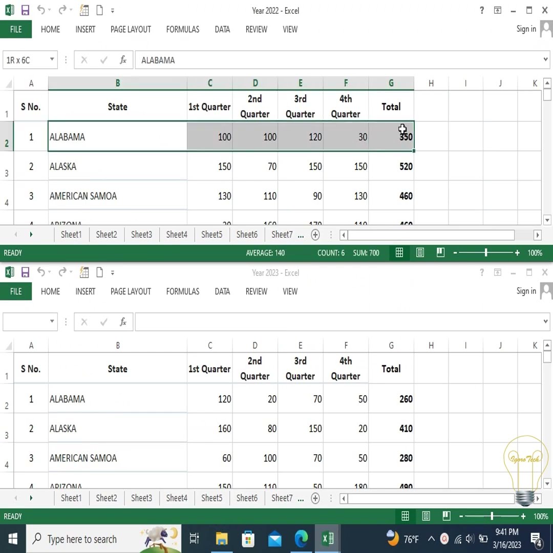 How to Compare Two Worksheets at the Same Time