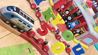 Toy Train Videos for kids Thomas 50k Subscribers Thank U Brio bigjigs Wooden Subway Tunnel lego