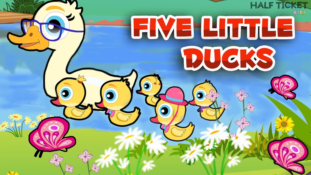 Five Little Ducks | Nursery Rhymes And Kids Songs With Lyrics - YouTube