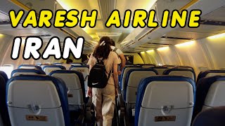 IRAN Airplane Tour / VARESH AIRLINE / Boeing 737-500 / Flight from Tehran to Tiblisi #walking