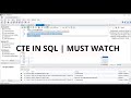 CTE (Common Table Expression) IN SQL With Examples| ADVANCE SQL TUTORIAL