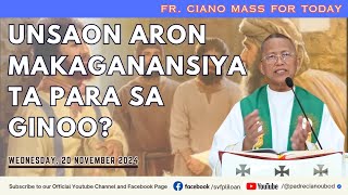 "Unsaon aron makaganansiya ta para sa Ginoo?" - 11/20/2024 Misa ni Fr. Ciano Ubod sa SVFP.