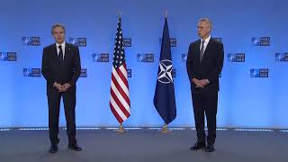 NATO Secretary General Jens Stoltenberg & Sec. Blinken Deliver Remarks I LIVE