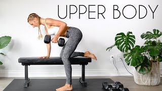 DUMBBELL ONLY TOTAL UPPER BODY  (At Home Workout Beginner Friendly)
