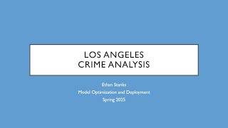 Los Angeles Crime Analysis Presentation