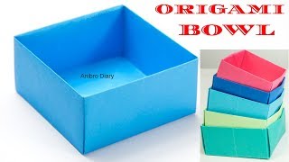 How to make a Paper Bowl | Easy Origami Bowl | Craft for Kids | Anibro Diary