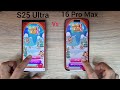 samsung s25 ultra vs iphone 16 pro max speed test