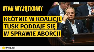 Kłótnie w koalicji. Tusk poddaje się w sprawie aborcji. Kaczyński ma przepis na prezydenta z PiS