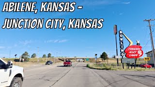Abilene, Kansas to Junction City, Kansas! Drive with me on a Kansas highway!