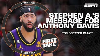 ANTHONY DAVIS YOU BETTER PLAY! 🗣️ - Stephen A. says the Lakers' playoffs chances are on the line!