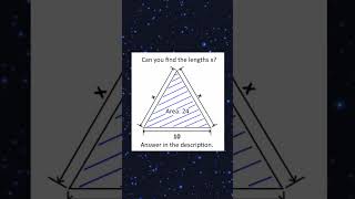 Can you find the length of the two sides?  #math #geometry #learning #motivation #problemsolving