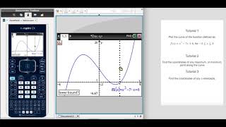 How to find a maximum or minimum point on a function’s curve with the TI Nspire CX