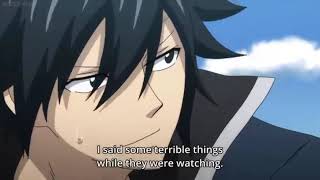 Gray and Lucy moment (Jealous Natsu?) - Fairy Tail Episode 282