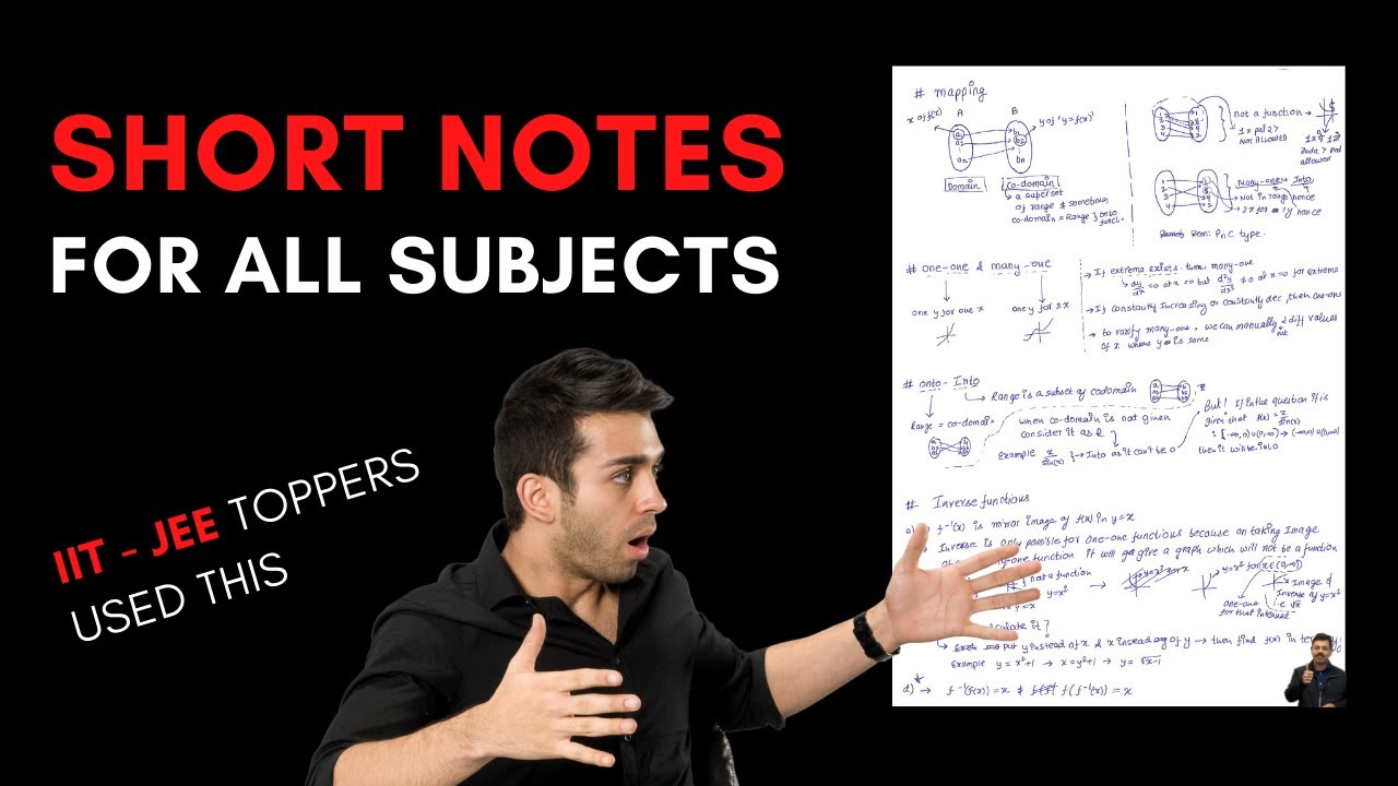 How To Create Short Notes In 120 Seconds | IIT - JEE Toppers Do It # ...