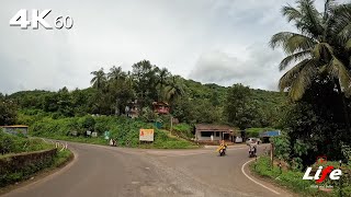 Driving in Konkan 10: From  Baw Nadi Bridge via Pangari Rd to Tamhane | 4K 60fps