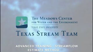 Advanced: Streamflow Estimate Method