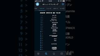 Twitter | #トレンドランキング | 2020年8月21日(金)