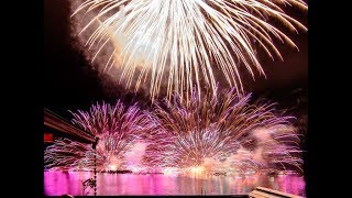 4k 諏訪湖 湖上 花火大会 第68回  Kiss of Fire 水上 大スターマイン 2016 日本 Japan suwa Fireworks