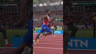 Incredible relay comeback 😮‍💨 #worldathleticschamps #athletics #usa #japan #jamaica #sprint #relays
