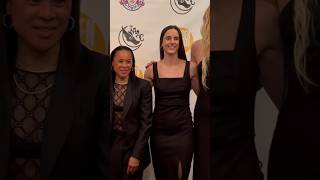 USC Coach #DawnStaley with #CaitlinClark at the #WoodenAward Gala in #LosAngeles